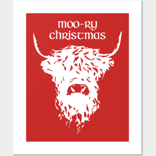 Moo rry Merry Christmas Posters and Art